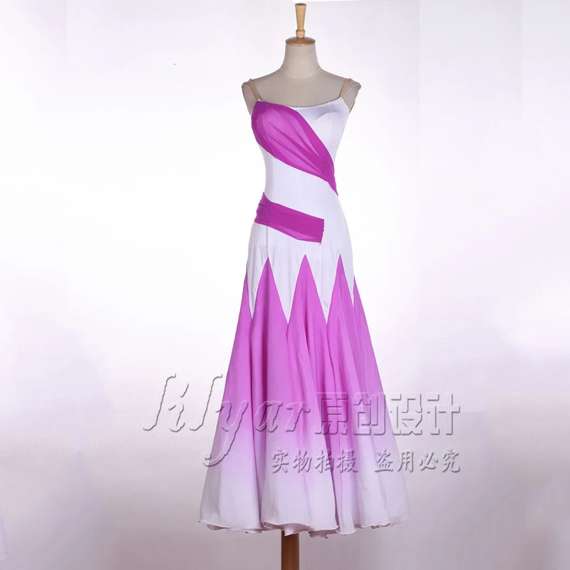 Фиолетовое бальное платье для бальных танцев большого размера на заказ