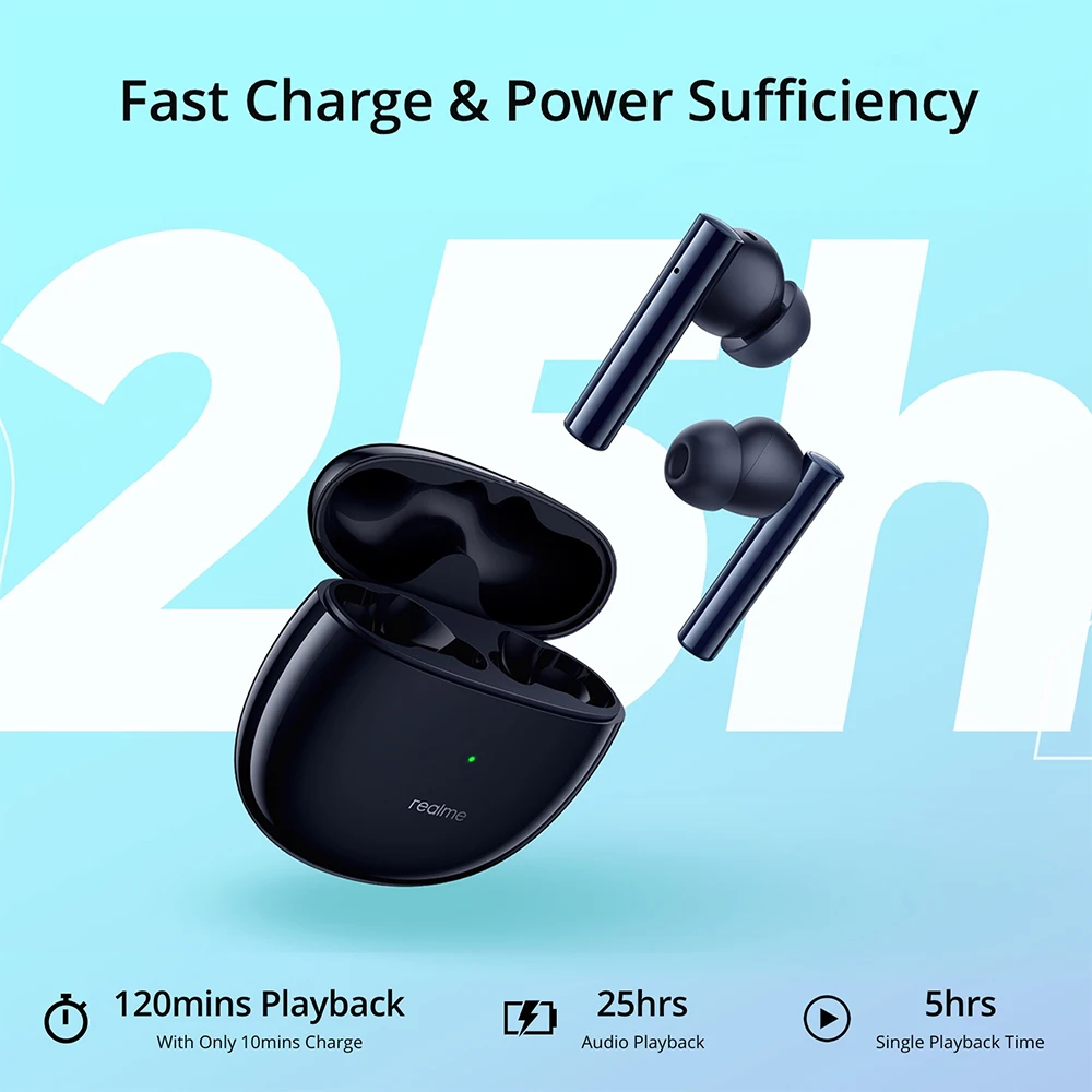 Беспроводные наушники Realme Buds Air 2 Bluetooth 5 активное шумоподавление Hi-Fi усиление