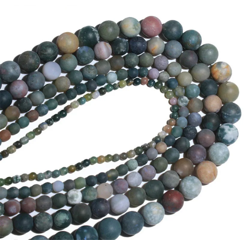 Матовые индийские круглые бусины разделители для изготовления ювелирных