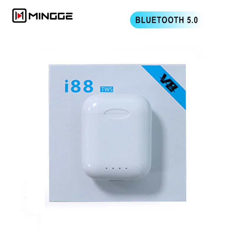 I88 TWS Twins беспроводные наушники Мини Bluetooth V5.0 стерео гарнитура наушники для всех смартфонов - Цвет: Белый