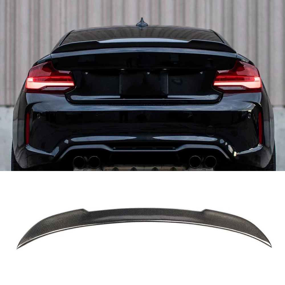 Для BMW 2 серии F22 F23 F87 M2 M2C M Sport Coupe 2014 2019 задний спойлер из углеродного волокна для