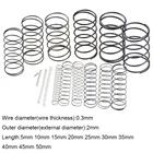 10 шт. 0,3*2*5-50 мм пружинная сталь маленький сжатие Механическая возвратная пружина давление пружина OD 2 мм x 2x5-50 мм