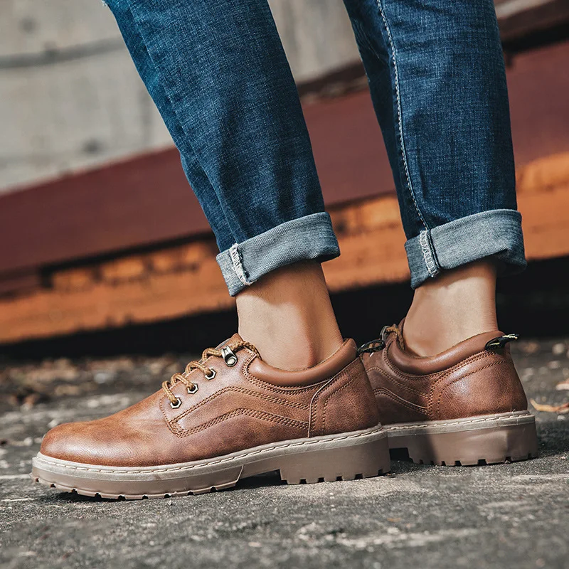 Мужские кожаные ботинки Mazefeng зимние водонепроницаемые на шнуровке 2019 | Обувь