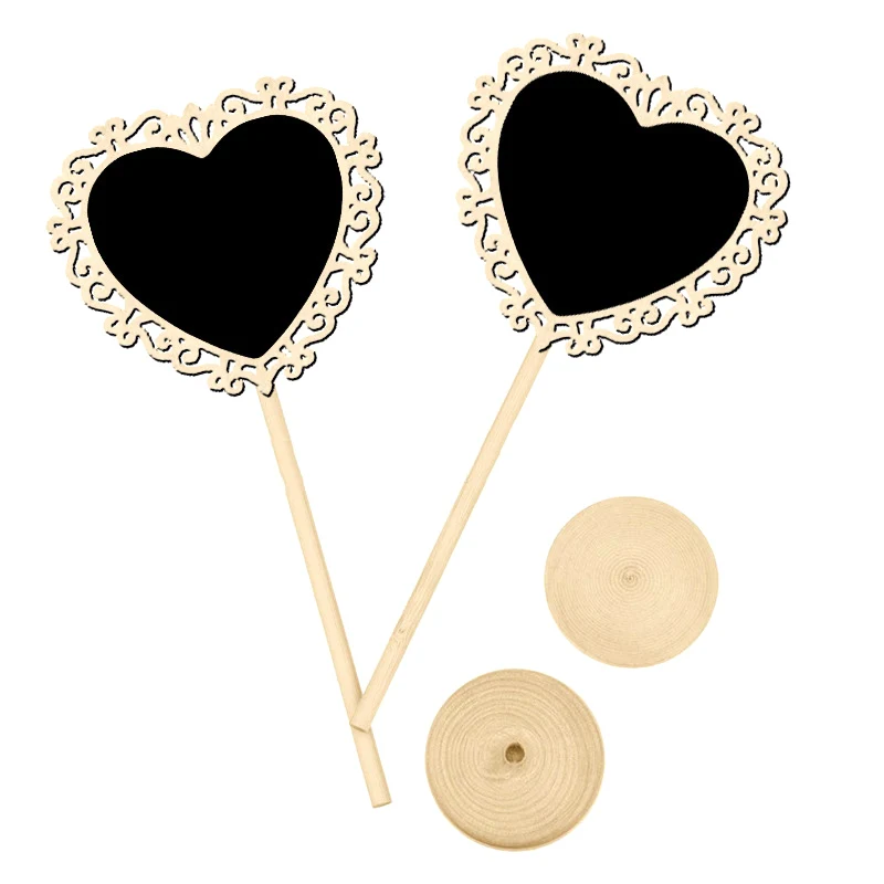 

Hollow Out Home Decoration Crafts Wooden Blackboard Radium Silk Lace Message Notice Board Wedding Party Decoration Party Card