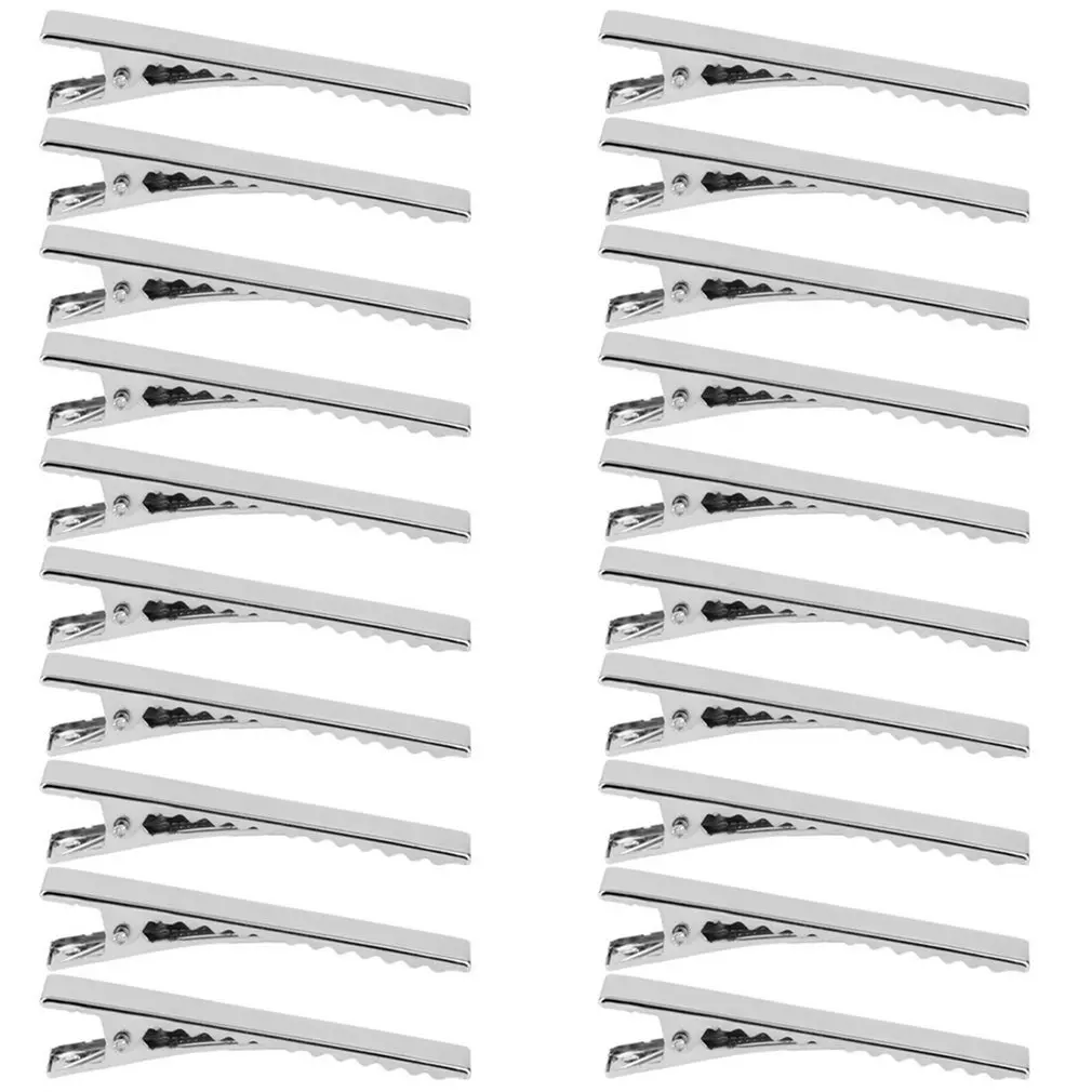 

20pcs/Set Metal 55mm Crocodile Alligator Teeth Clips Hair Bows Pinch DIY Accessories Jewelry For Making Custom Hair Clips