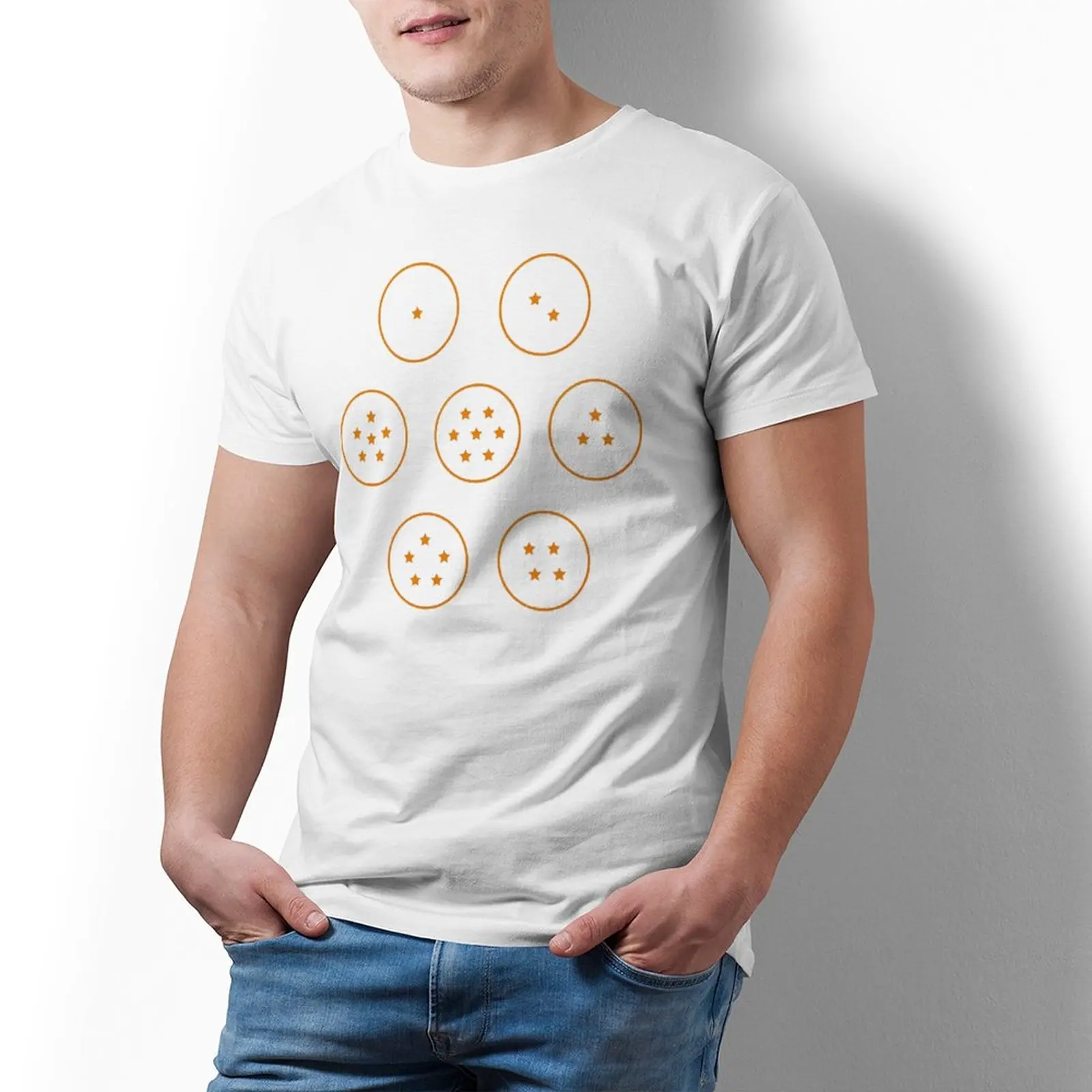 

Bandai Dragon Ball 7 Dragon Balls T Shirt Manga Cotton Man T-Shirt Oversized Print Tee Shirt Basic