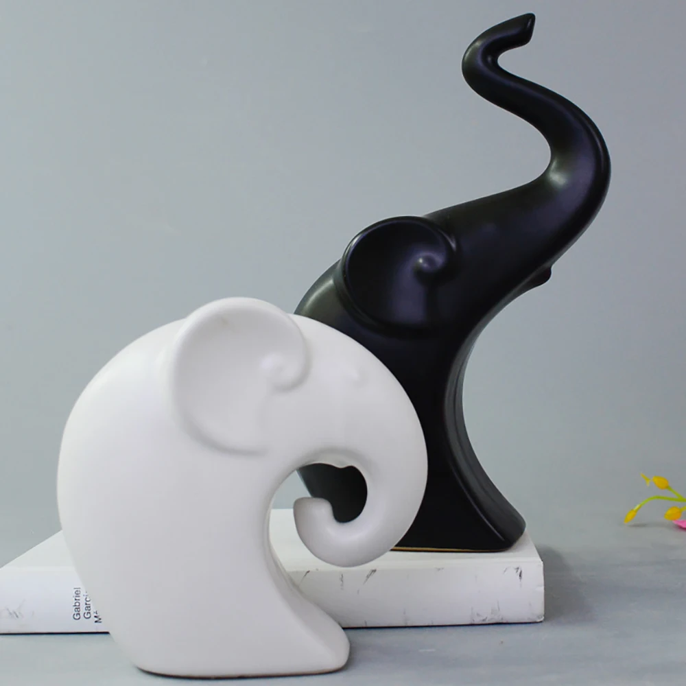 1 пара керамических слонов декоративные фигурки пар креативные подарки