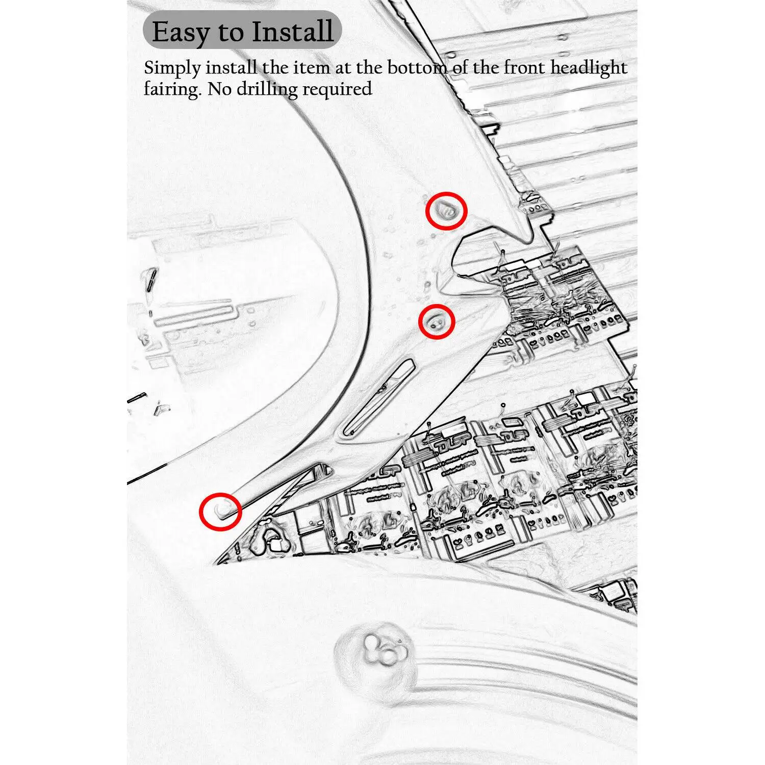 

Motorcycle Front Fairing Aerodynamic Winglet for Kawasaki Ninja 250 400 2018-2020 Carbon Look