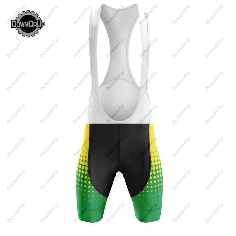 Бразильская велосипедная Джерси набор велосипедных шорты с нагрудником гелевая