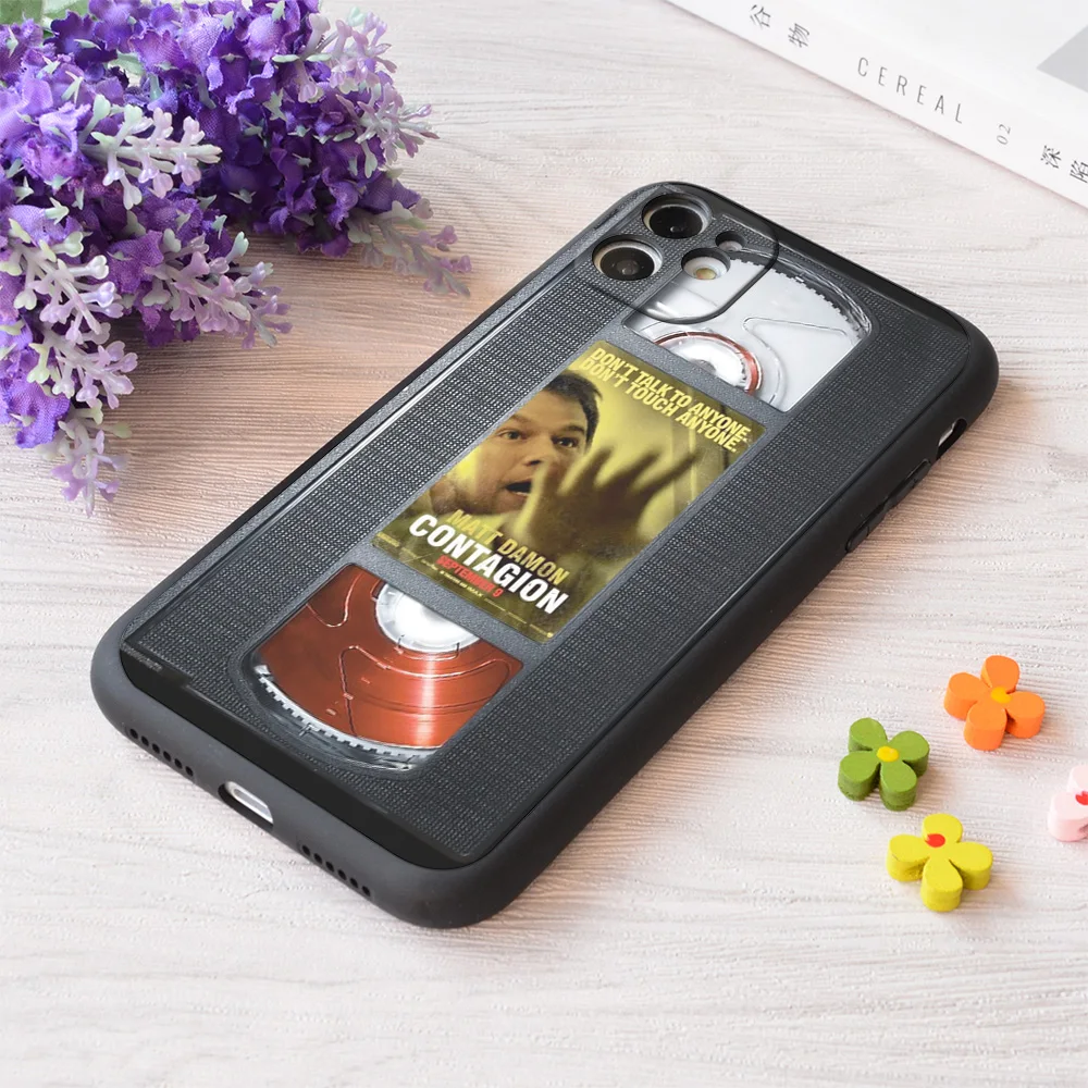 

For iPhone Contagion With Matt Damon Vhs Cassette Tape Print Soft Matt Apple Case