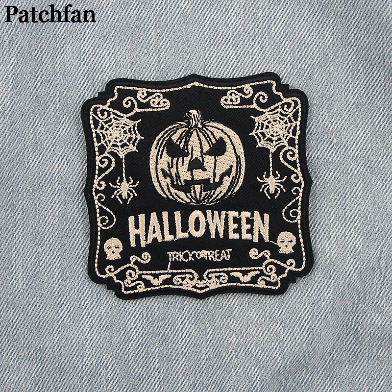 Patchfan Хэллоуин гладить на патчи для одежды бесплатная доставка зимние плотные