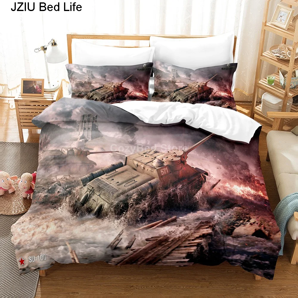 Модный комплект постельного белья танк войны комплекты с 3d пододеяльником
