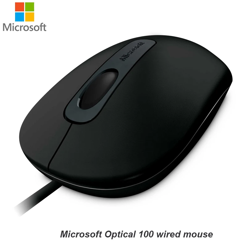 Мышь Microsoft Optical 100 проводная USB 2 0 с разрешением 1000DPI модная офисная смарт-мышь для