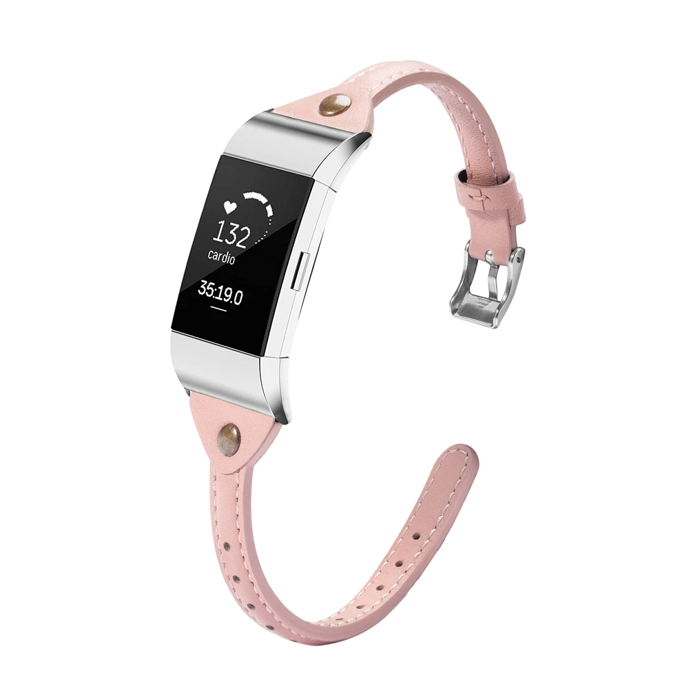 Тонкий кожаный ремешок для часов Fitbit Charge 2 сменный Браслет T-типа Srap зарядки часа