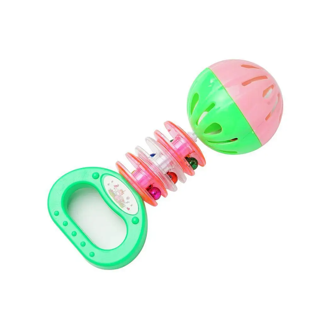 

1Pc Baby Rattle Toys Training Grasping Ability Handbell Cute Rattle Toys Children's Educational Toys Random Color