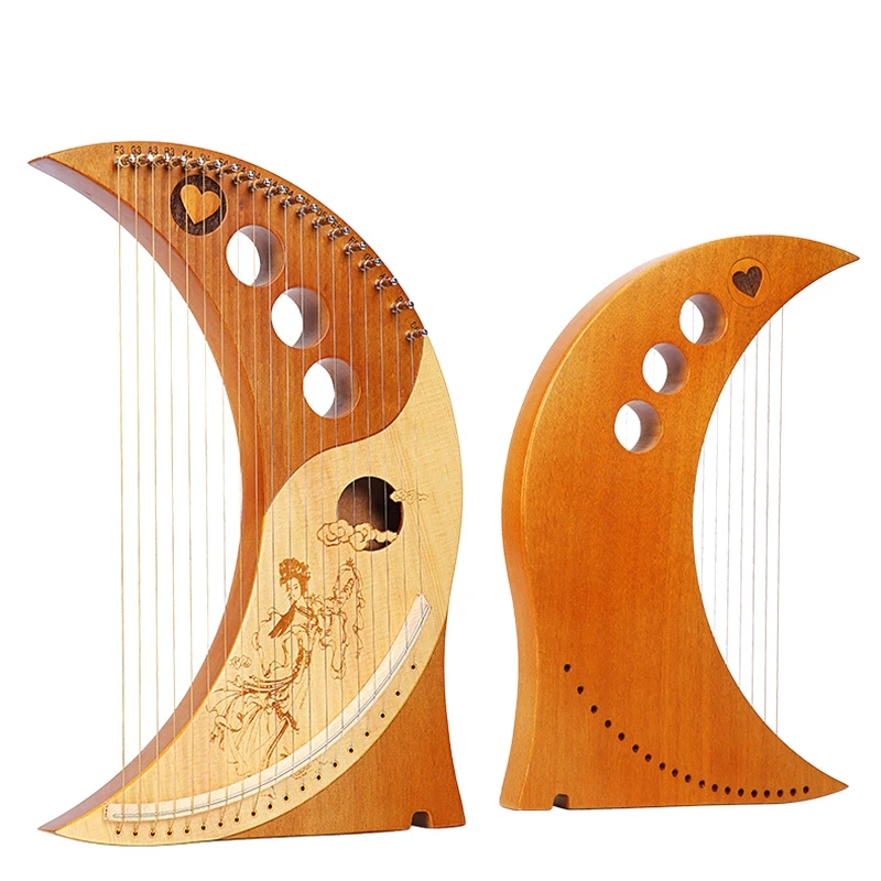 19 струн Lyre Harp lycore деревянная Луна s с кнопкой настройки для начинающих любителей
