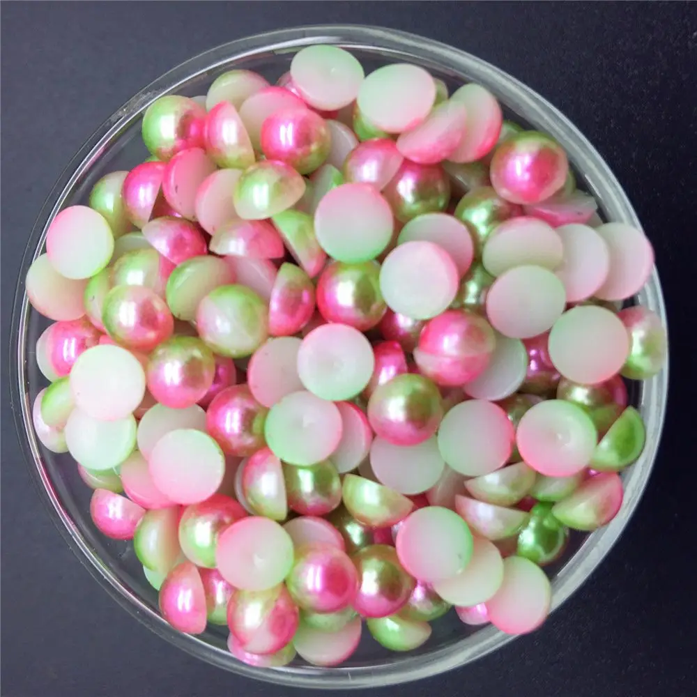 Новинка 200 шт. 5 мм разноцветные полужемчужные бусины плоские для альбома свадьбы