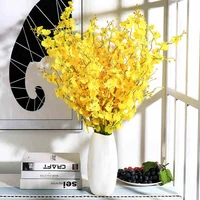 10pcs artificial flowers butterfly orchid non woven fabrics fake flower branch home decorating wedding country decor