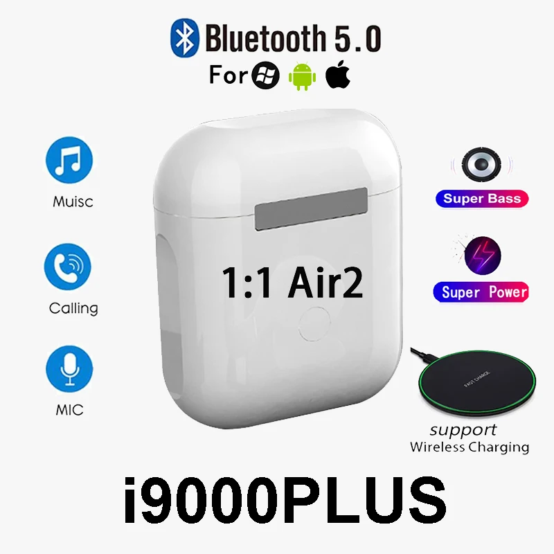 

New i9000 PLUS 1:1 GPS Rename Wireless Bluetooth Headsets PKi7 i11 i14 i15 i16 i18 i30 i10 i20 i1000 PLUS i9000 i2000PRO MAX