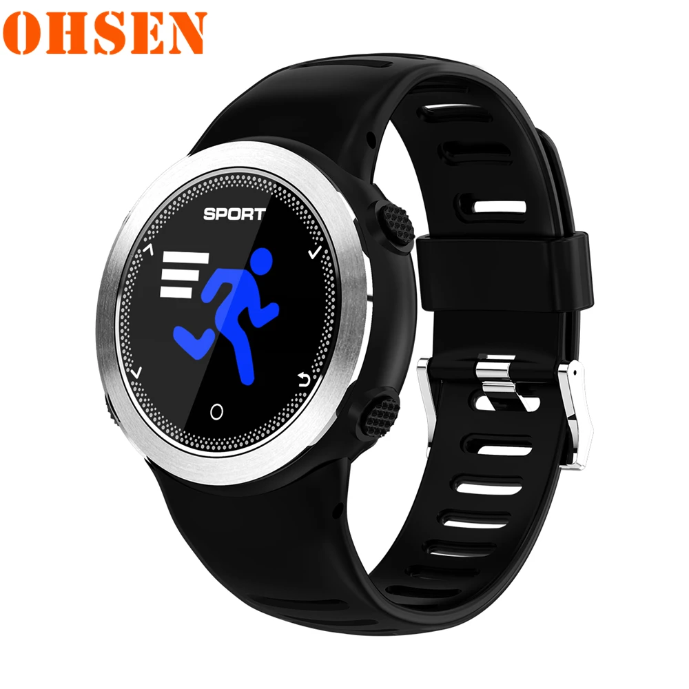 Black Silver OHSEN мужские s часы Топ бренд класса люкс Bluetooth/Smart/спортивные часы мужские спортивные наручные часы мужские Reloj Hombre мониторинг сердечного ритма - Цвет: Black Silver