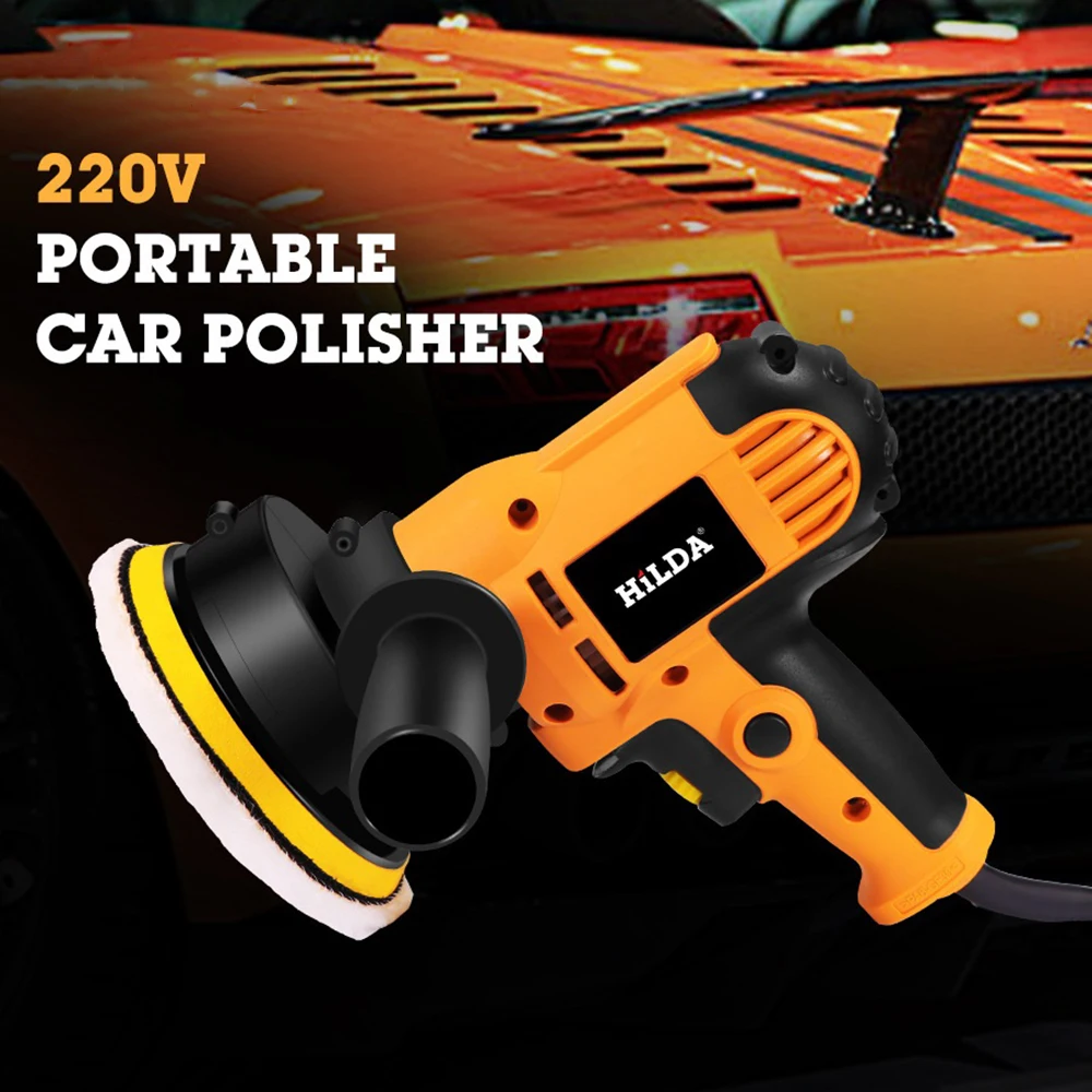 

700W Electric Polisher ortable Car Polisher Adjustable Speed Car Waxing Polishing Sealing Glaze Machine for Metal and Furniture