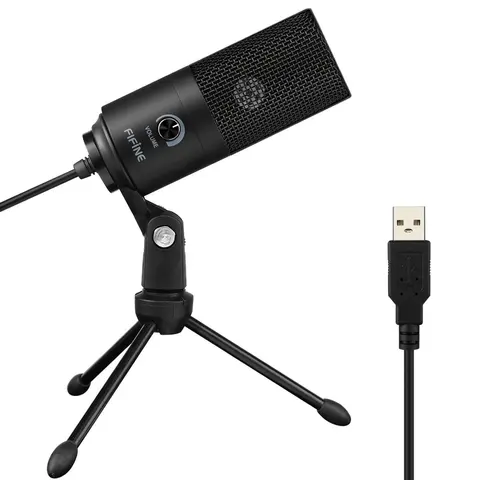 Fifine металлический USB конденсаторный записывающий микрофон для ноутбука Windows Кардиоидная студия Запись вокала голоса, Video-K669