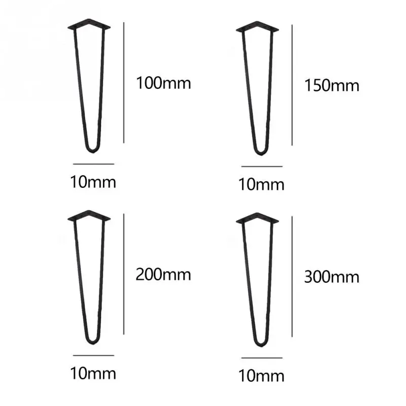 

Table Legs Home Easy Install Support Chairs Desk Iron With Screw Hairpin DIY Holder Protector Feet Furniture Accessories
