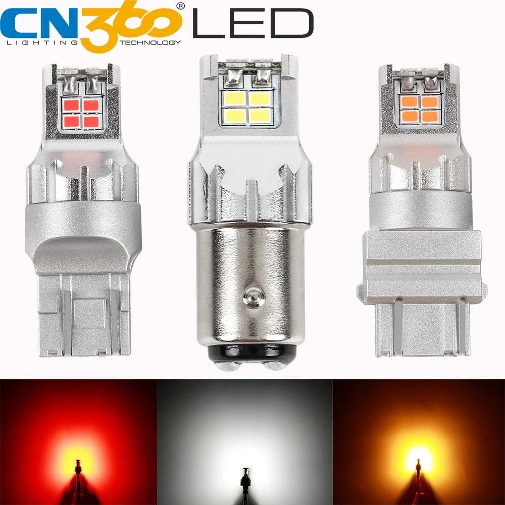 CN360 2 шт. 1156 P21W BA15S 1157 BA15D 3156 3157 7440 7443 T20 T25 светодиодный автомобильный сигнальный