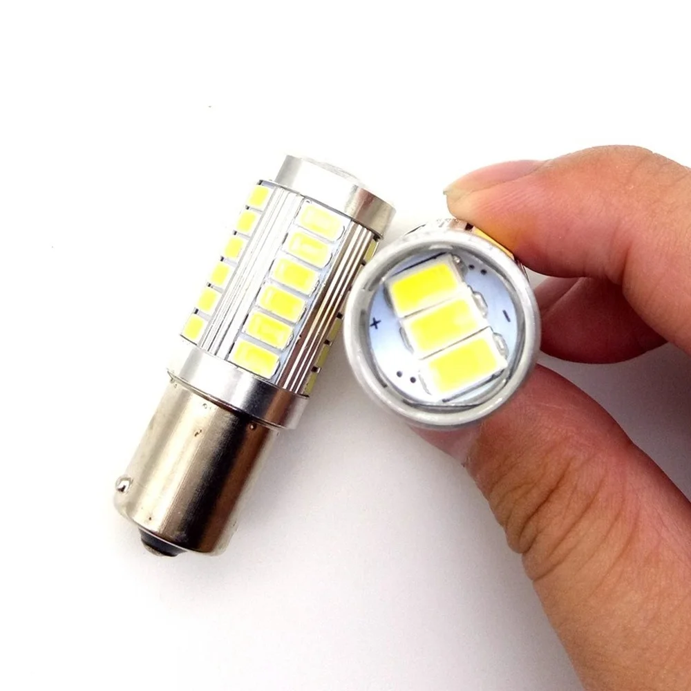 2 шт. 1156 BA15S P21W 33 светодиод 5630 5730 Smd Автомобильная задняя лампа s автомобильная