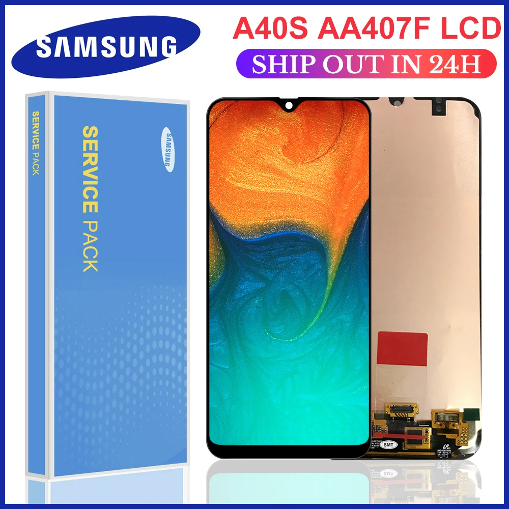 Сенсорный ЖК-дисплей 6 4 ''для Samsung Galaxy A40s дигитайзер сенсорного экрана в сборе