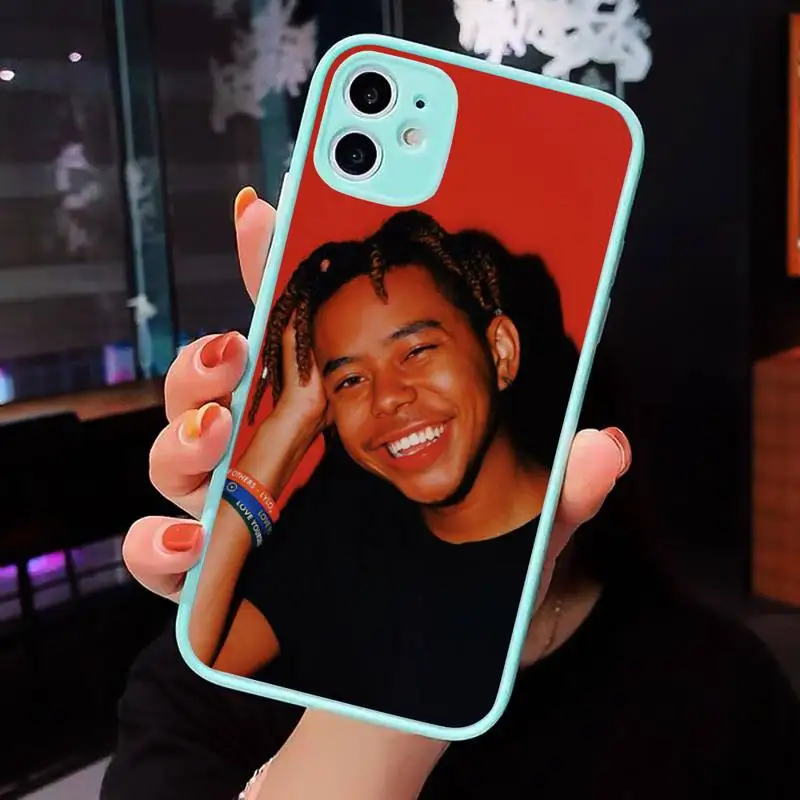 

YBN Cordae Phone Case For iPhone 12 11 Mini Pro XR XS Max 7 8 Plus X Matte transparent blue Back Cover