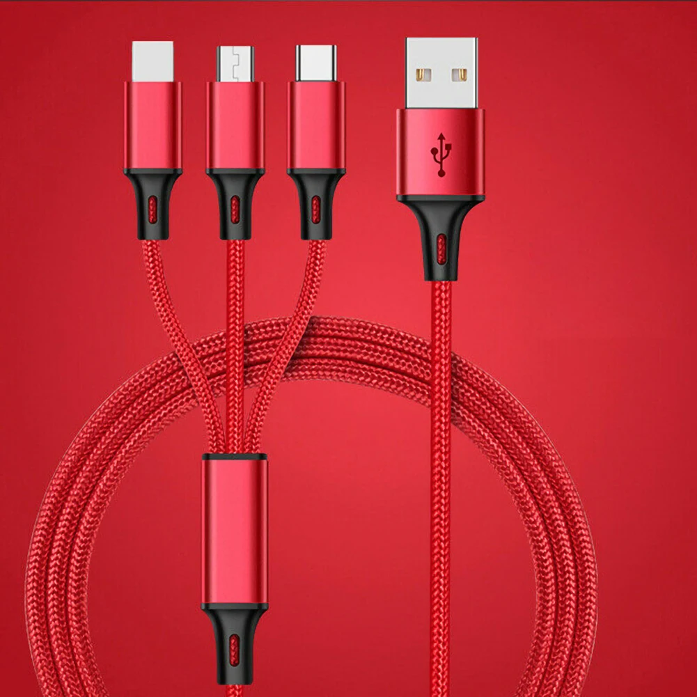 Зарядка через USB линии передачи данных Универсальный 3 в 1 многофункциональная