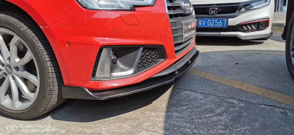 Автомобильный передний бампер спойлер из углеродного волокна для AUDI A4 S4 B9 4