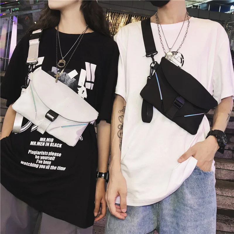 Маленькая квадратная сумка через плечо в стиле хип-хоп Женская дорожная из ткани