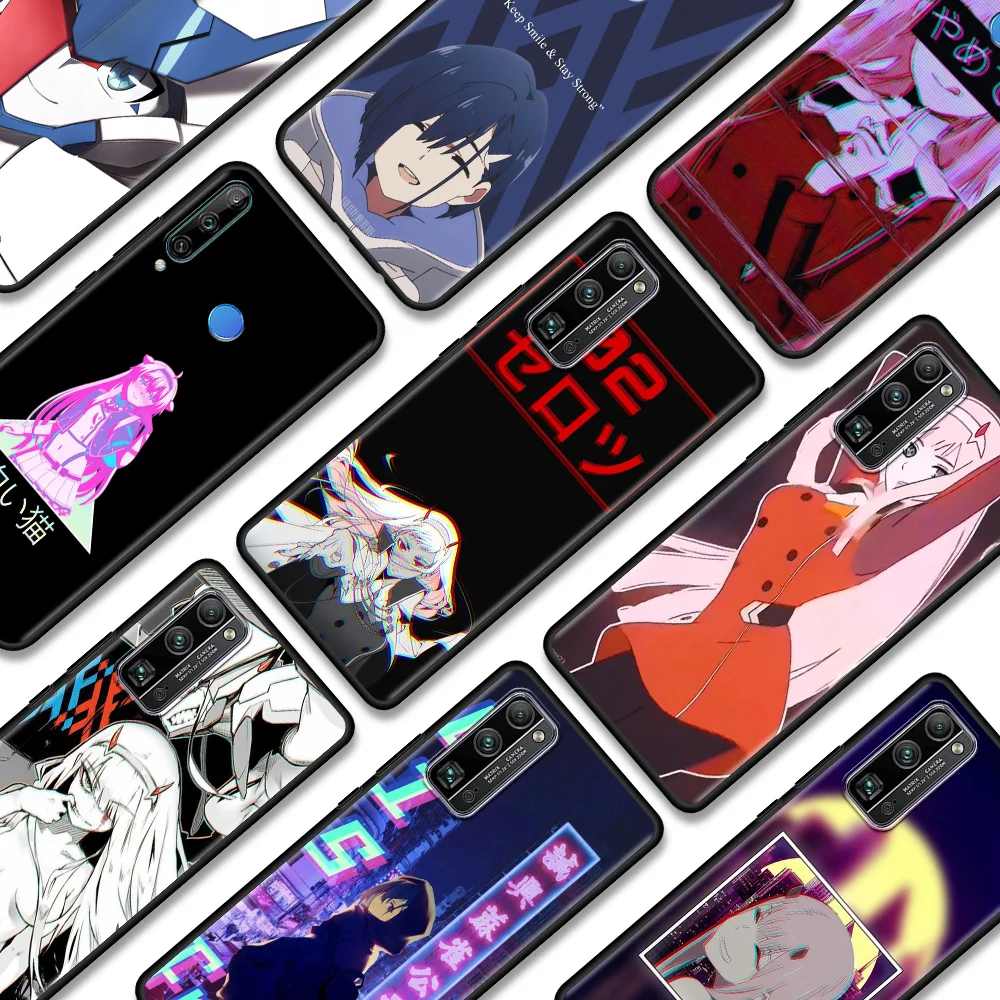 

Smartphone Case For Honor PlAy 9A 9X 50 30 20 Pro Lite 30i 20e 20s 9s 9a 9x Lite 8s2020 Black Soft Fundas Darling In The Franxx
