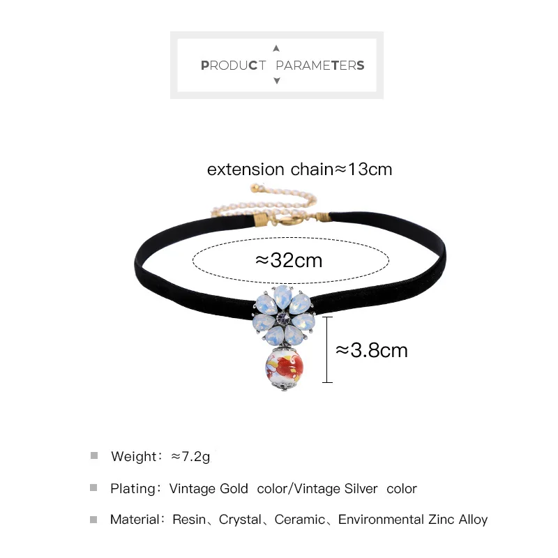 Изысканный двухцветный Кристалл Цветочный узор керамический шар кулон колье