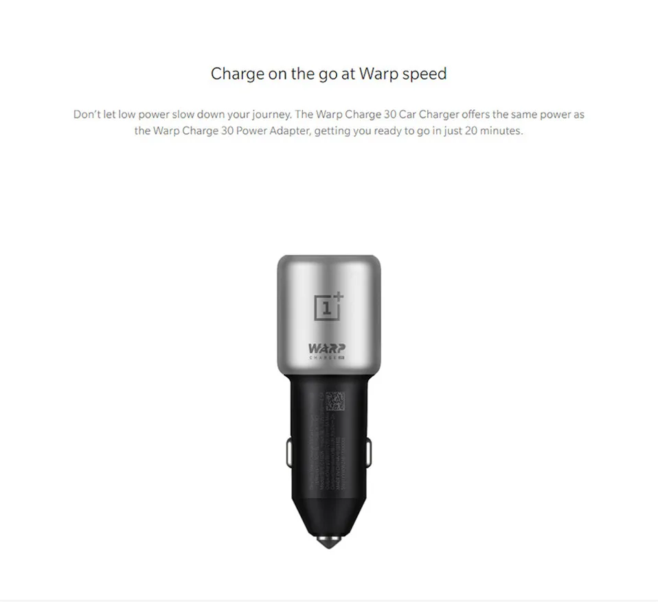 Oneplus Warp Charge 30 автомобильное зарядное устройство выход 5 в 6A Max для Oneplus 7 Pro нормальный QC для Oneplus 3/3T/5/5 T/6/6 T/7