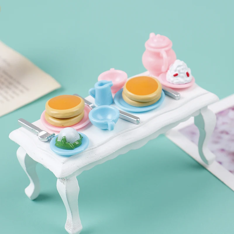 

22 pcs 1/12 Dollhouse Simulation Bread Dessert Drink Dollhouse Miniature Food Breakfast Snack Dessert Kitchen Toys Set