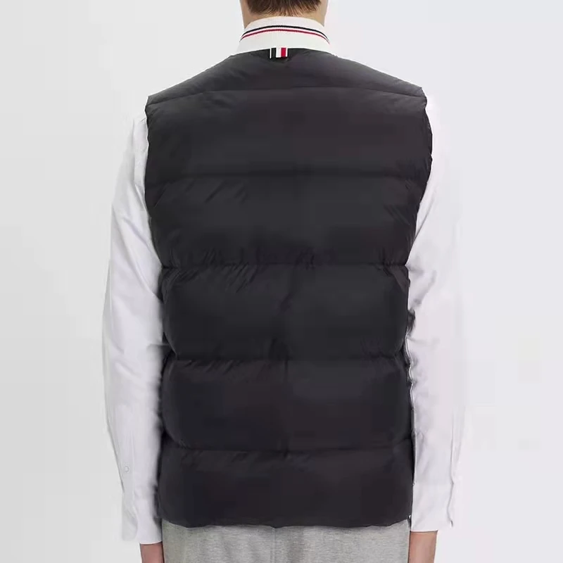 THOM BRUN's new Grey duck down TB down vest men's and women's daily casual down jacket