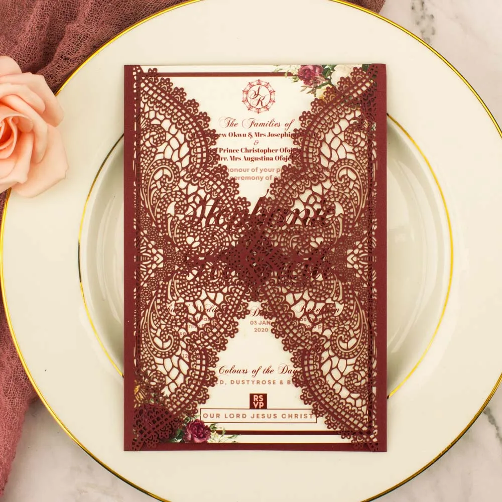 1 шт. образец Бесплатная доставка жемчуг лазерной резки бумаги свадебные