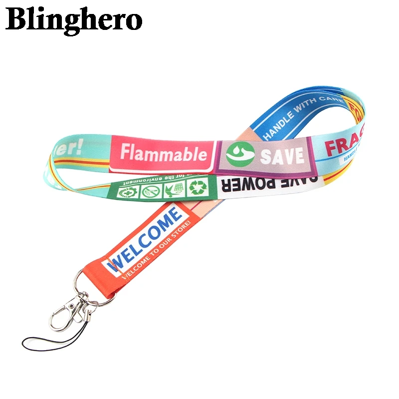 CA421 предупреждающий знак ремешки крутой шейный ремень ключи для мобильного