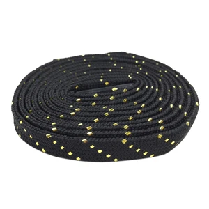 Официальный Weiou Причудливый Блеск черные белые золотые шнурки для обуви блестящие плоские уникальные шнурки на заказ металлические шнурки блестящие шнурки