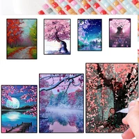 floral diamond painting full drill 5d diy moon tree mosaic embroidery handmade gift for living room decoration
