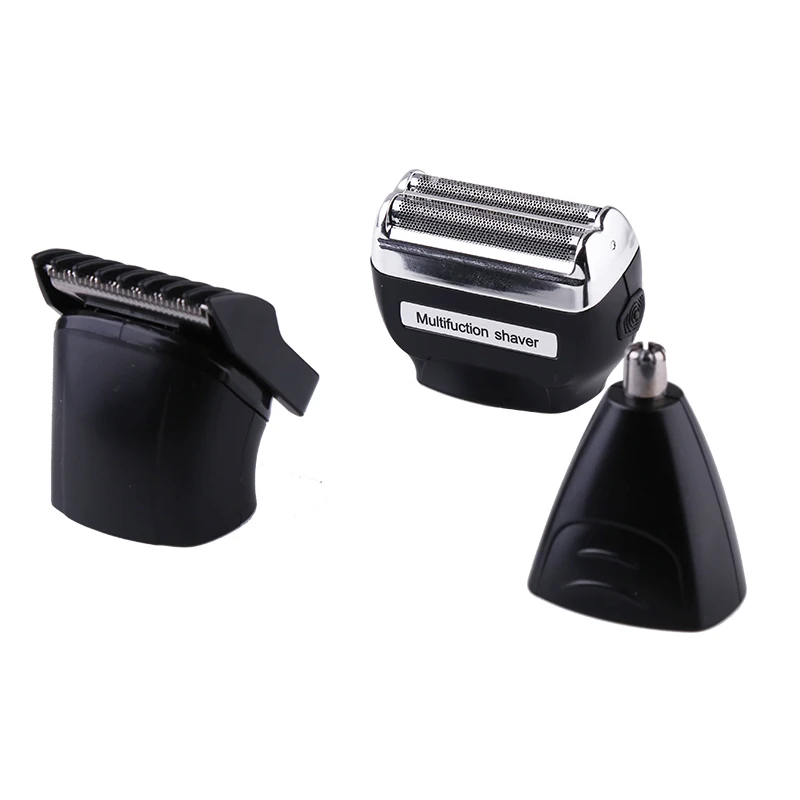 Перезаряжаемая Бритва для мужчин 3 в 1 бритвенный станок бороды и волос мощный