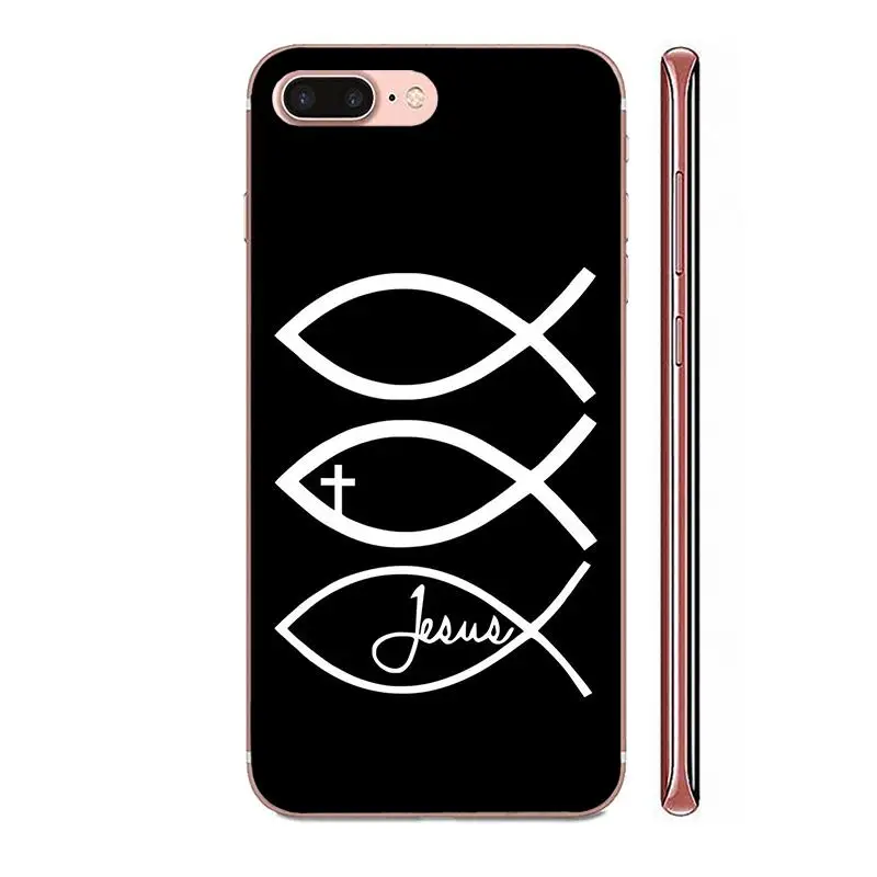 Jesus Christian Fish Логотип Новый для Galaxy Alpha Note 10 Pro A10 A20 A20E A30 A40 A50 A60 A70 A80 A90 M10 M20 M30 M40 |