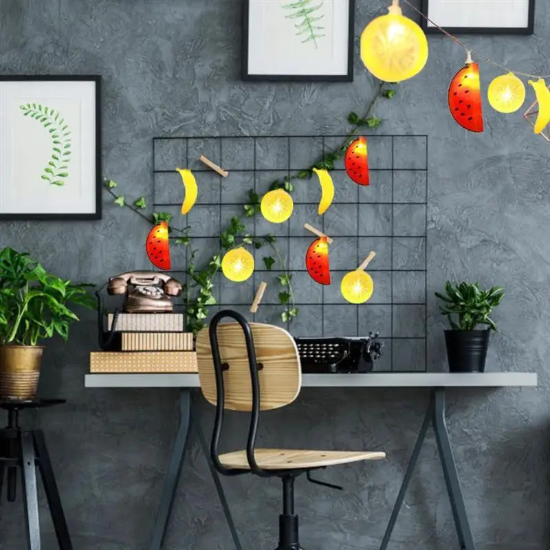 

LED Fairy Lights Fruit String Lights Waterproof String Lights Battery Lemon Pineapple Lights For Party Wedding Christmas Decor