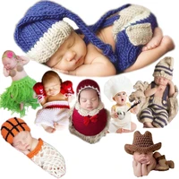 baby shower party gift infant christmas knitted clothes photography accessories newborn basketball sportsman boxer costumes