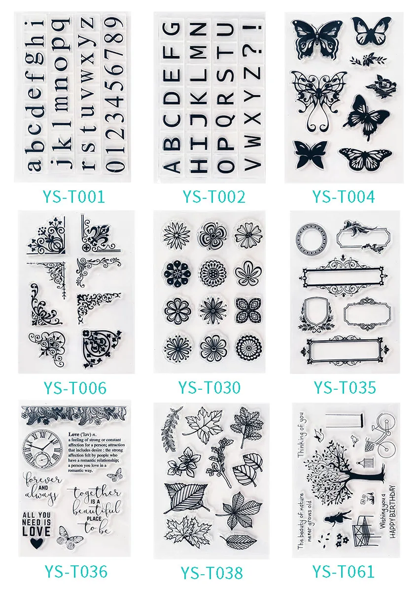 11*16 Flower List Transparent Clear Stamp Silicone Stamp/Seal DIY Scrapbooking/Photo Album Easter Stamp Sheets images - 6