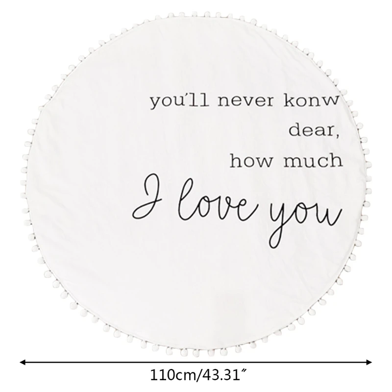 

B2RE Baby Play Mat Crawling Carpet Kids Room Floor Rug Round Game Pad Mat Child Bedroom Nursery Decoration Photography Props