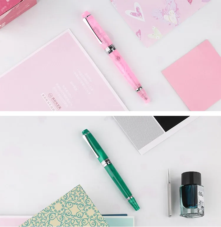 Penbbs 456 Смола прозрачный Высокое качество отрицательный Давление перьевая ручка